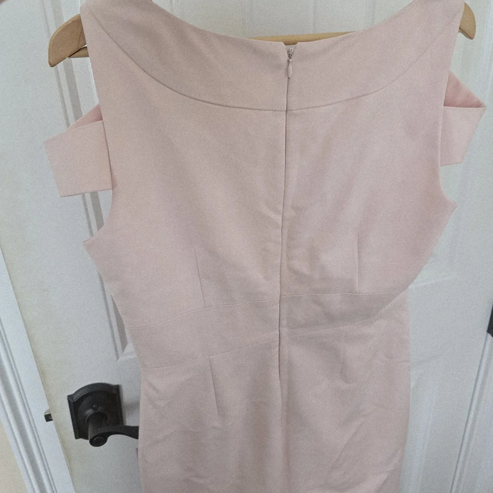 Elegant Pink Off-Shoulder Dress - Picture 4 of 4